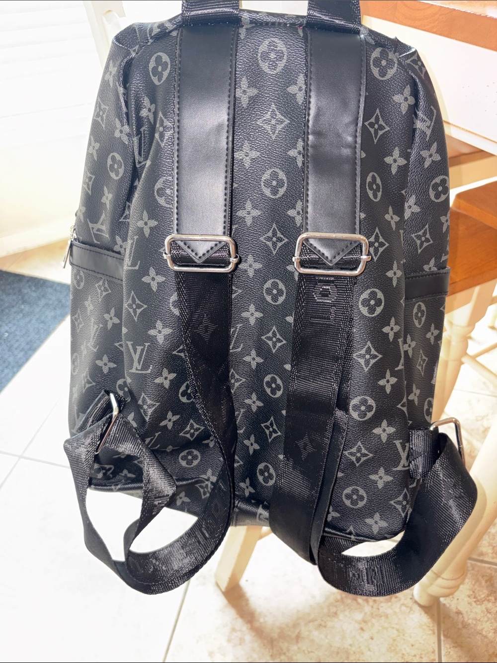 Louis Vuitton Black and Gray Monogram Backpack - Picture 3 of 4